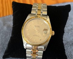Tudor Men&rsquo;s Watch, 18k Gold-Plated, Works Well, Just Cleaned, Prince Date, 74033