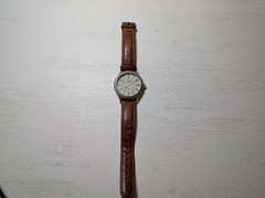 Timex Expedition 37mm Silver Case** Brown Leather Band**Men&rsquo;s Watch**Needs Batt