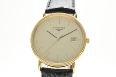 LONGINES L4.720.2 Grand Classic Quartz Men&rsquo;s Watch 33mm Gold Dial Date Vintage