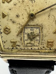 Elgin 554 10k Gold Filled Men’s Tank Watch 15 Jewel