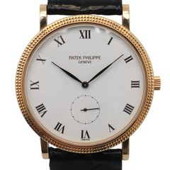 Patek Philippe 3919J Calatrava 33mm 18K Yellow Gold White Porcelain Dial Watch