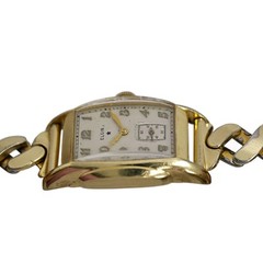 Elgin Tank 14k Gold Filled 1930&rsquo;s Vintage Art Deco White Dial Men&rsquo;s Watch