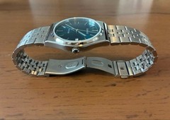 Casio Quartz Wristwatch Blue Dial Stainless Steel