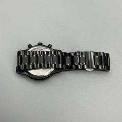 CRRJU Mens Watch 42mm Black Dial Black Stainless Chronograph Date 2214 8.25&Prime;