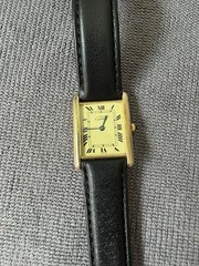 Cartier Must de Cartier tank great condition amazing lemon dial quartz