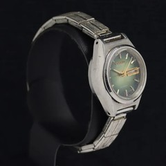 Working Citizen 4-661591K Automatic (AT) Green Dial Day-Date 21 Jewels Cut Glass