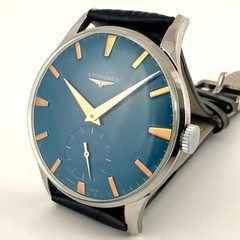 SWISS MADE LONGINES ST STEEL MANUAL WIND CAL 30L GENTS WATCH BLUE COLOR DIAL