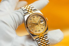 Rolex Datejust 36mm Two Tone Gold Champagne Jubilee Diamond Dial – 116233