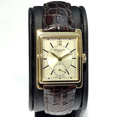 PATEK PHILIPPE 5010J Gondolo 18K Y/Gold on Silver Dial Manual Wind Watch VGC+