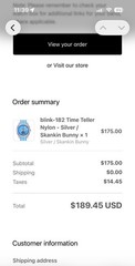 Nixon Blink-182 Time Teller Skankin Bunny BNIB Blink182 Watch Blink 182