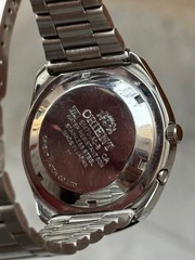 Vintage Orient 3 Star Day Date Black Dial Stainless Steel Men&rsquo;s Watch