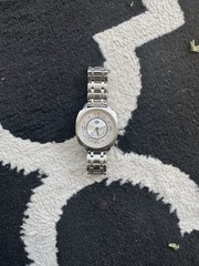 Juicy Couture Women’s Quartz Analog Cushion Watch Silver Bracelet Arabic Dial