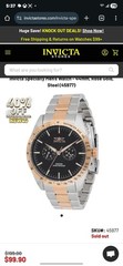 Invicta Men&rsquo;s Special Quartz Multifunction Black Dial Two-tone Watch 45977