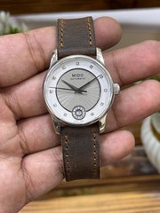Mido Automatic Silver and white Dial Unisex Watch Swiss ETA 2824 Stainless steel