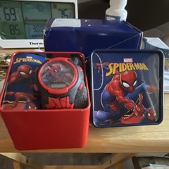 Marvel Spider-Man Kids Quartz Digital LCD Watch 40mm Red/Black Plastic w/ Tin