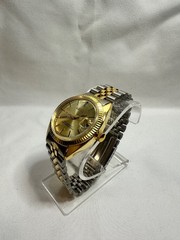 Vintage Ligun De Luxe Mechanical Wristwatch Champagne Dial Gold Two Tone