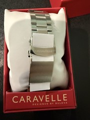 Caravelle 43B177 Men&rsquo;s Sea Hunter Stainless Steel Orange Dial Automatic Watch