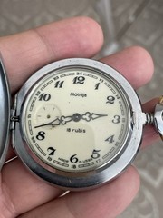 Vintage Molnija 3602 Pocket Watch USSR