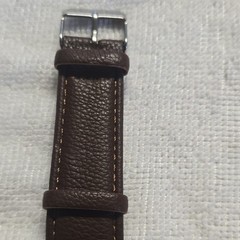 Insignia Quartz Analog 30m Gray/Blue Dial Brown Leather Strap 40-43.9mm