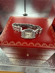 Cartier Panthere Medium Date Stainless Steel 1310 8 inch 20.32 wrist size