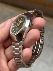 Vintage Orient 3 Star Day Date Black Dial Stainless Steel Men&rsquo;s Watch