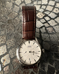 Oris Artelier Automatic 40mm Silver Guilloche Dial Date Brown Leather Strap