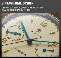 Seagull 1963 Quartz Sapphire Chronograph Watch 40mm Waterproof Luminescent