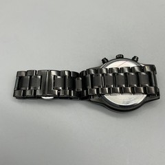 CRRJU Mens Watch 42mm Black Dial Black Stainless Chronograph Date 2214 8.25&Prime;