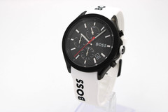 HUGO BOSS Velocity HB1513718 Black Dial Rubber Strap Men&rsquo;s Watch 44mm