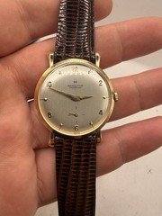 VINTAGE 1972 Hamilton Masterpiece 10K Solid Gold Mens Watch Sub Seconds RUNS
