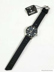 NEW Zodiac Super Sea Wolf Skin Diver Black Silver Automatic Watch ZO9214 NWT Box