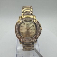 MPW-0188- Montres X Prestige Women’s Watch. Gold Bezel,Case,Bracelet and Dial.