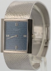 VINTAGE Patek Philippe BLUE Gondolo 26mm 18K White Gold Manual Watch 3571/1