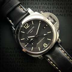 Panerai Luminor 1950 3 Days GMT 42MM Hobnail Dial Extra Strap PAM00535 Box Paper