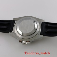 40mm Sterile Automatic Men Watch 21Jewels MIYOTA 8215 Sapphire Glass Rubber Band