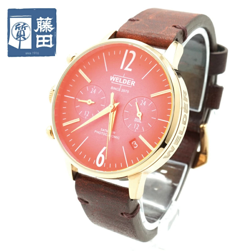 WELDER Moody Dual Time Quartz Watch Polarized Mineral Glass #S503051