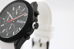 HUGO BOSS Velocity HB1513718 Black Dial Rubber Strap Men&rsquo;s Watch 44mm