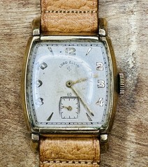 1948 Lord Elgin 14K Gold Filled Tank Watch – Elgin 556 – 21 Jewels – Running