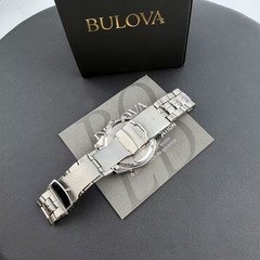 Men Bulova Classic Marine Star Black Dial Chronograph 98B401 Quartz Watch 41.5mm