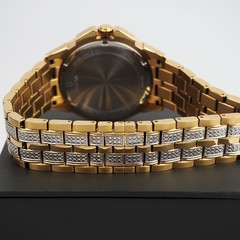 Men&rsquo;s Bulova Octava Crystal Gemmed Dial Gold Stainless Steel Quartz Watch 98C126