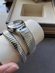 Bu lgari Serpenti Spiga Silver Watch – Women&rsquo;s Quartz Movement Watch