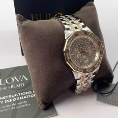 New Bulova Octava White Dial Rose Gold Stainless Steel Men&rsquo;s Quartz Watch 98C133