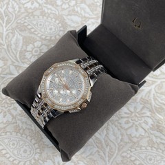 Bulova 98C133 Octava Men&rsquo;s Quartz Watch 41.5mm Two-Tone Gold Silver Crystal