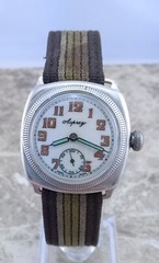 WW1 Trench Military Officers Silver Asprey Oyster-Type Case WristWatch 1918