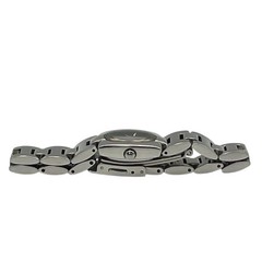 Working New Battery Basile Watch Ladies 3 Hands Black Silver Black Dial Oval Qua