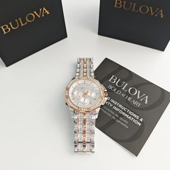 Bulova 98C133 Crystal Octava Gold Silver Two-Tone Quartz Men&rsquo;s Watch 41.5mm
