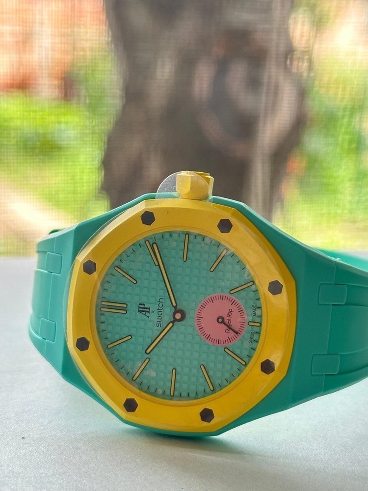 AP x Swatch Royal Pop OTG ROZ With STRAP Brand New READY TO WEAR NO RESERVE
