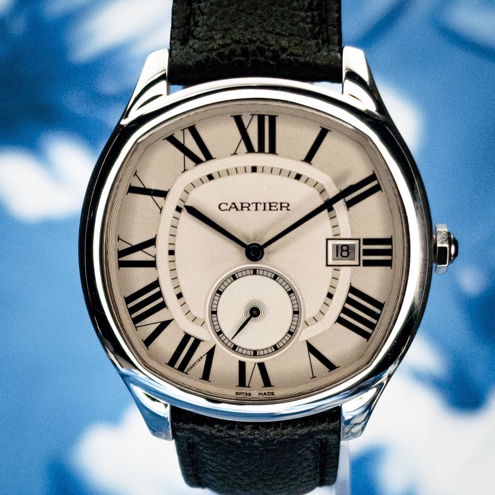 Cartier Drive de Cartier WSNM0004 Silver Guilloché | Blued Hands Men&rsquo;s Watch B&P