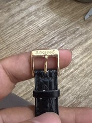 Vintage JUNGHANS Grand Prix Quartz Gold Dial 30mm Gold Plated Men’s Watch Runs