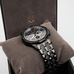 Bulova Octava Crystal 98C134 Black Stainless Steel Men&rsquo;s Quartz Watch 41.5 mm